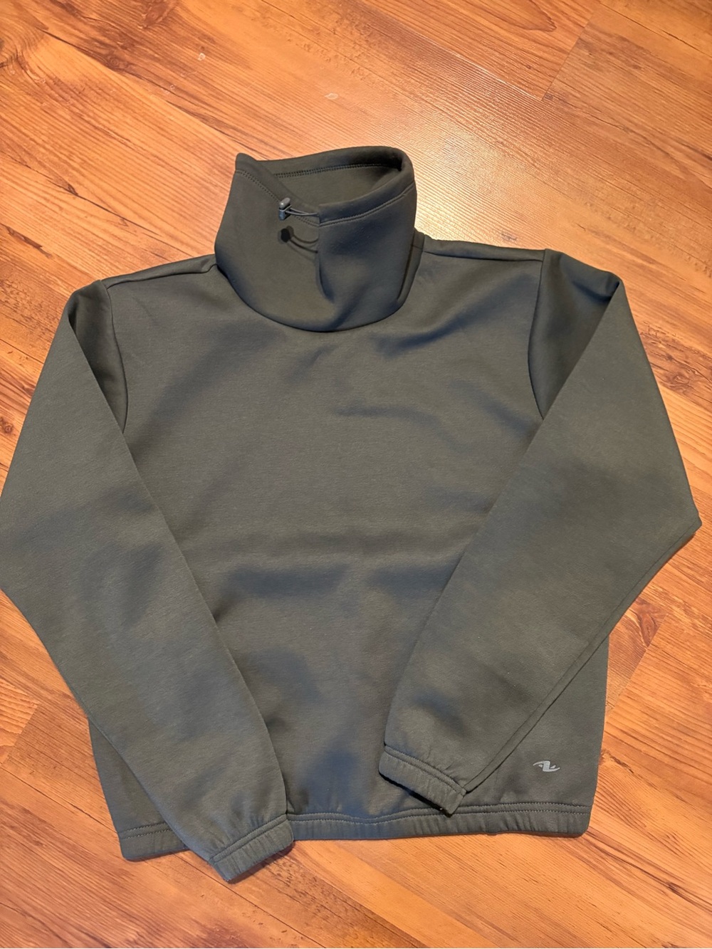Athletic Works Olive Green Cowl Neck Fleece Pullover